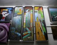 31采用國(guó)畫式構(gòu)圖的油畫，很別致