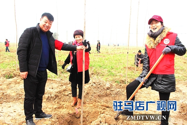 汝南縣古塔街道開展義務植樹活動