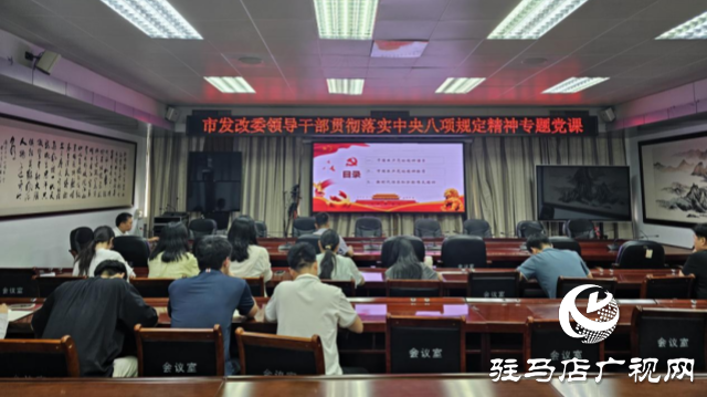 駐馬店市發(fā)改委領(lǐng)導(dǎo)干部貫徹落實(shí)中央八項(xiàng)規(guī)定精神專題黨課