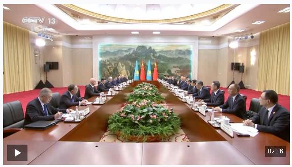 習近平會見哈薩克斯坦總統托卡耶夫