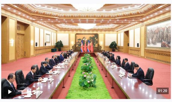 獨家視頻丨習近平：很高興時隔六年再次與金正恩總書記同志會晤