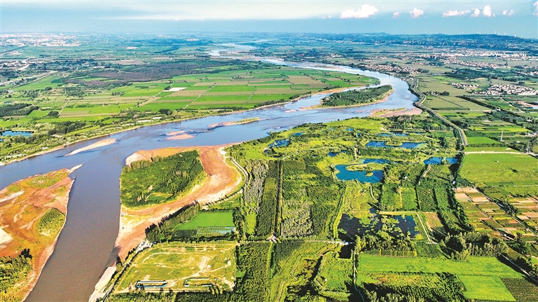 黃河濕地風景如畫