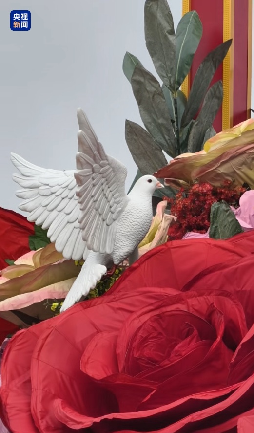 天安門廣場“祝福祖國”花籃吊裝完成!首次融入動物元素