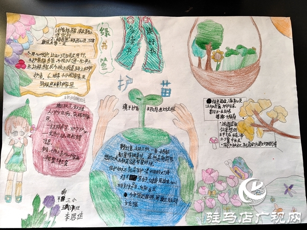 平輿縣古槐三小“護苗·綠書簽”手抄報活動點燃創作活力